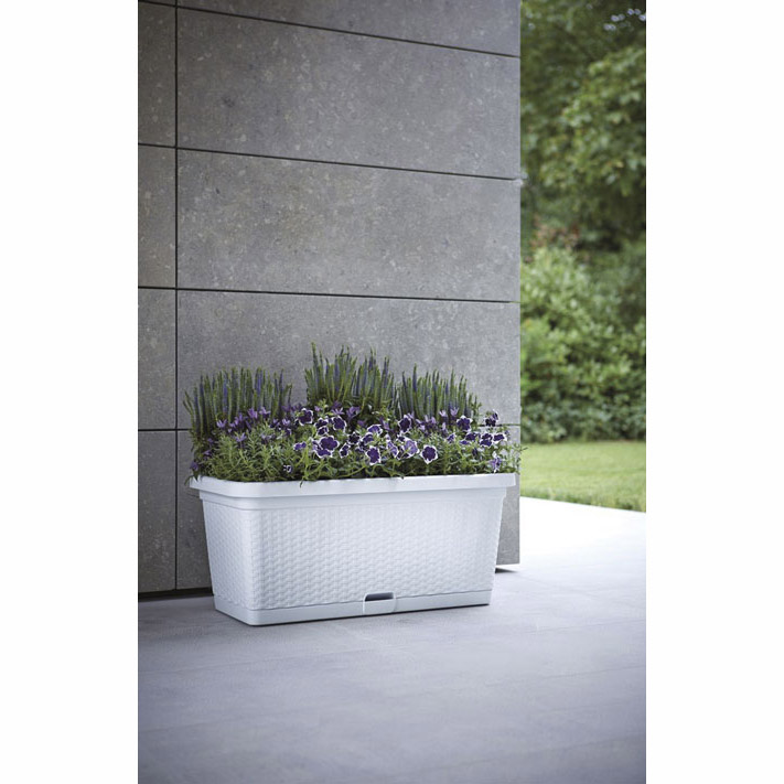 Fioriera Vaso Per Piante E Fiori Natural 80 Cm Color Bianco Stefanplast